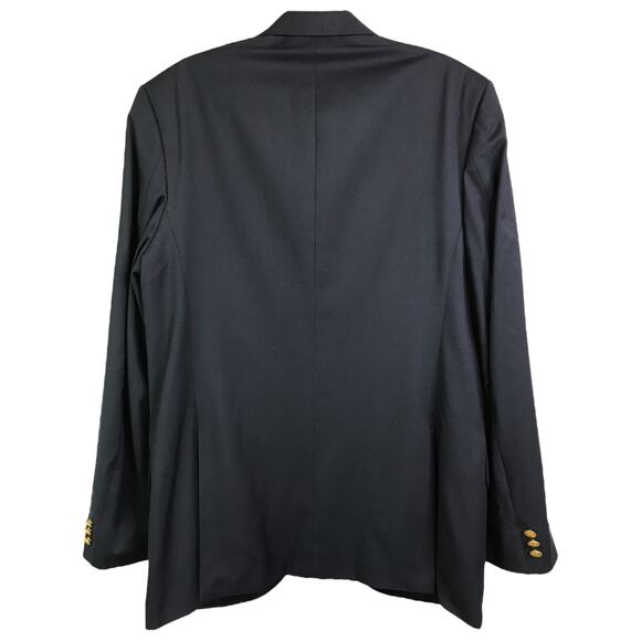 Lauren by Ralph Lauren Blazer Mens Size 20R Blue Gold Button Front Coat Jacket - Picture 5 of 10